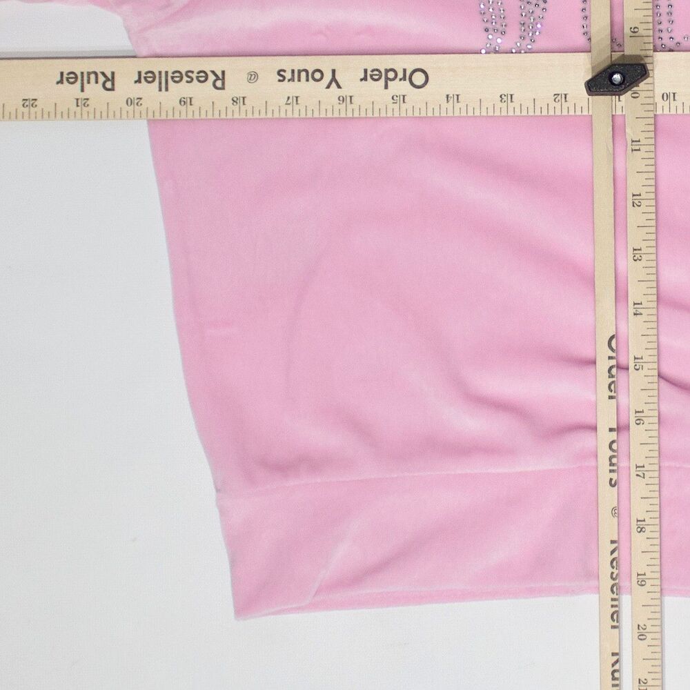 Juicy Couture Sleepwear Classic Velour Bling 2-Piece Pajama Set Pink Women Sz. M - Picture 7 of 15